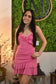 Noelia Sheer Ruffle Mini Dress