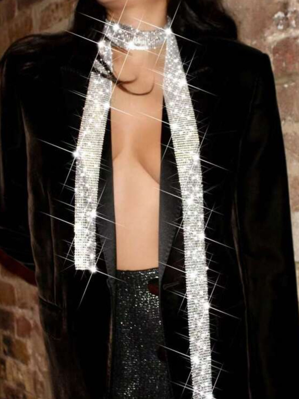 Sparkling Scarf Necklace