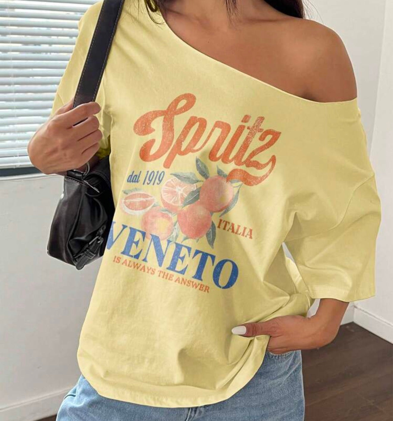 Veneto Oversized Off-shoulder T-Shirt