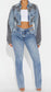 Milly Two-toned Moto Denim Jacket