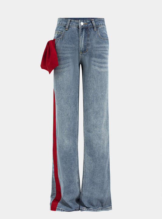 Ribbon Wide Leg Jeans