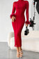 Myriah Red Feather Dress
