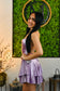 Alondra Satin Backless Flowy Mini Dress