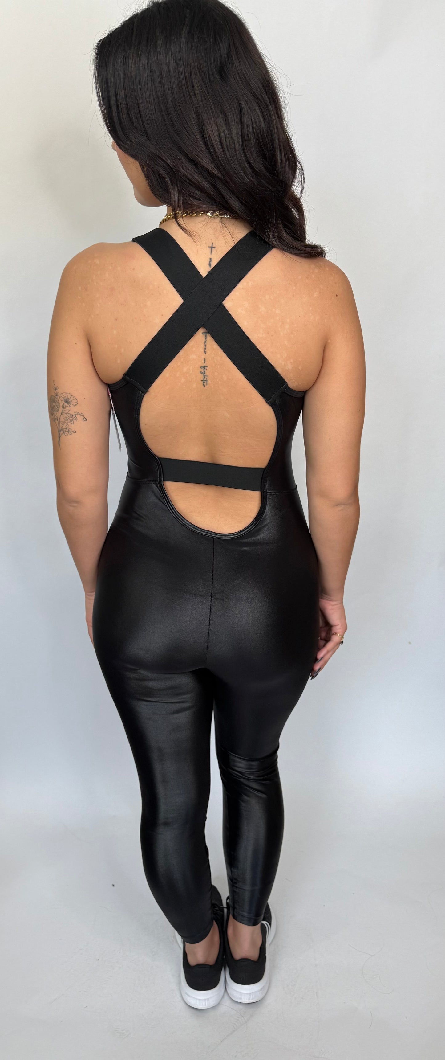Vex Gloss Black Jumpsuit