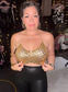 Gold Queen Backless Jewel Top