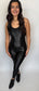 Vex Gloss Black Jumpsuit
