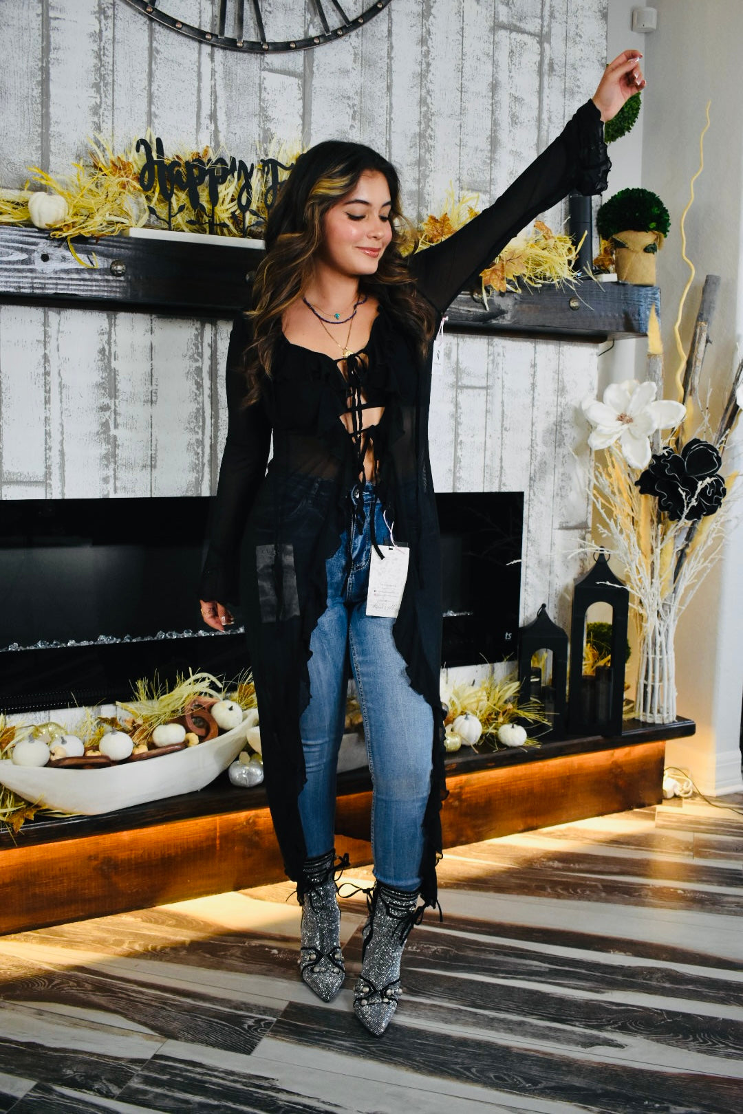 Cutie Streetwear Long Ruffled Top