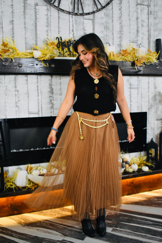 Camellia Metal Waist Chain Belt