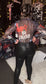 Graffiti Long Sleeve Sheer Rhinestone Bodysuit