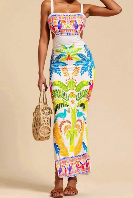 Tropical Ready Tube Long Dress