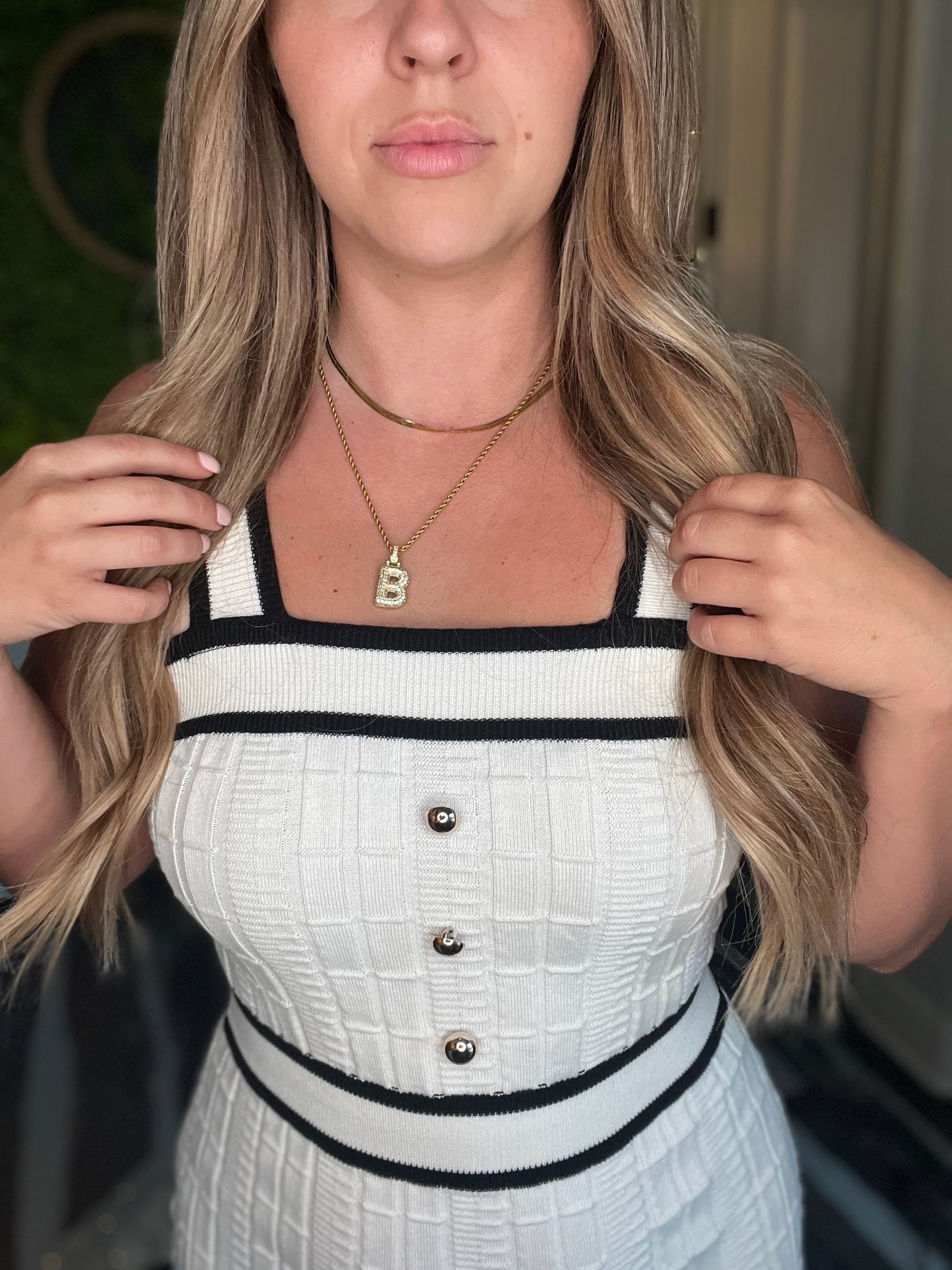 White Elegance Knitted Mini Dress