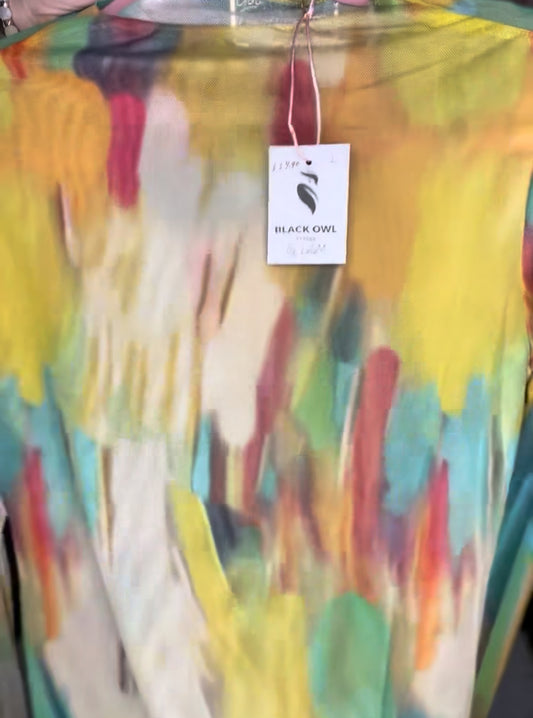 Crafty Color Long Sleeve Sheer Top