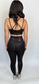 Artsy Black Liquid Sports Top