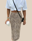 Caramel Animal Print Midi Skirt