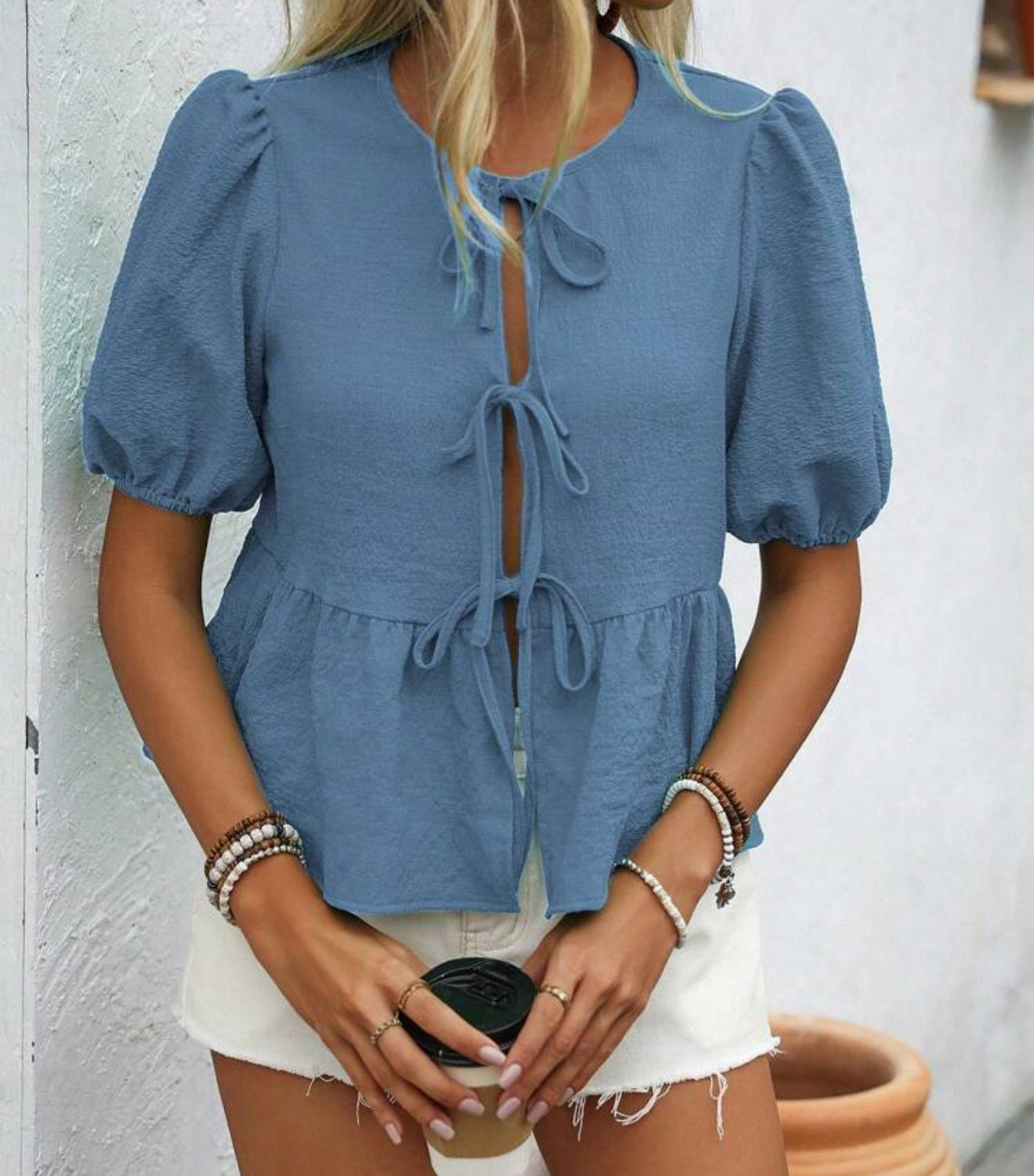 Lizbett Front Tie Blouse