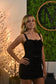 Black Flower Lace Mini Dress