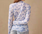 Sweet Blue Flower Sky Long Sleeve Top