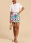 Tropical Style Tie Wrap Skirt