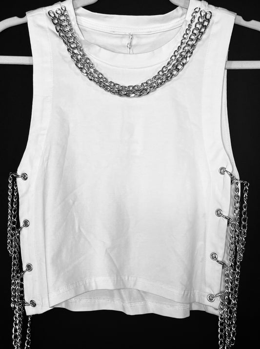 All Chain White Tank