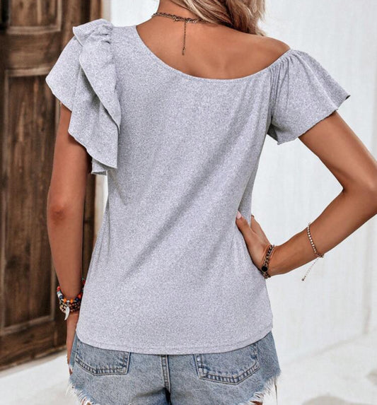 Brina Ruffle Off-shoulder Top