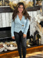 Soft Sky Wrap Around Sweater