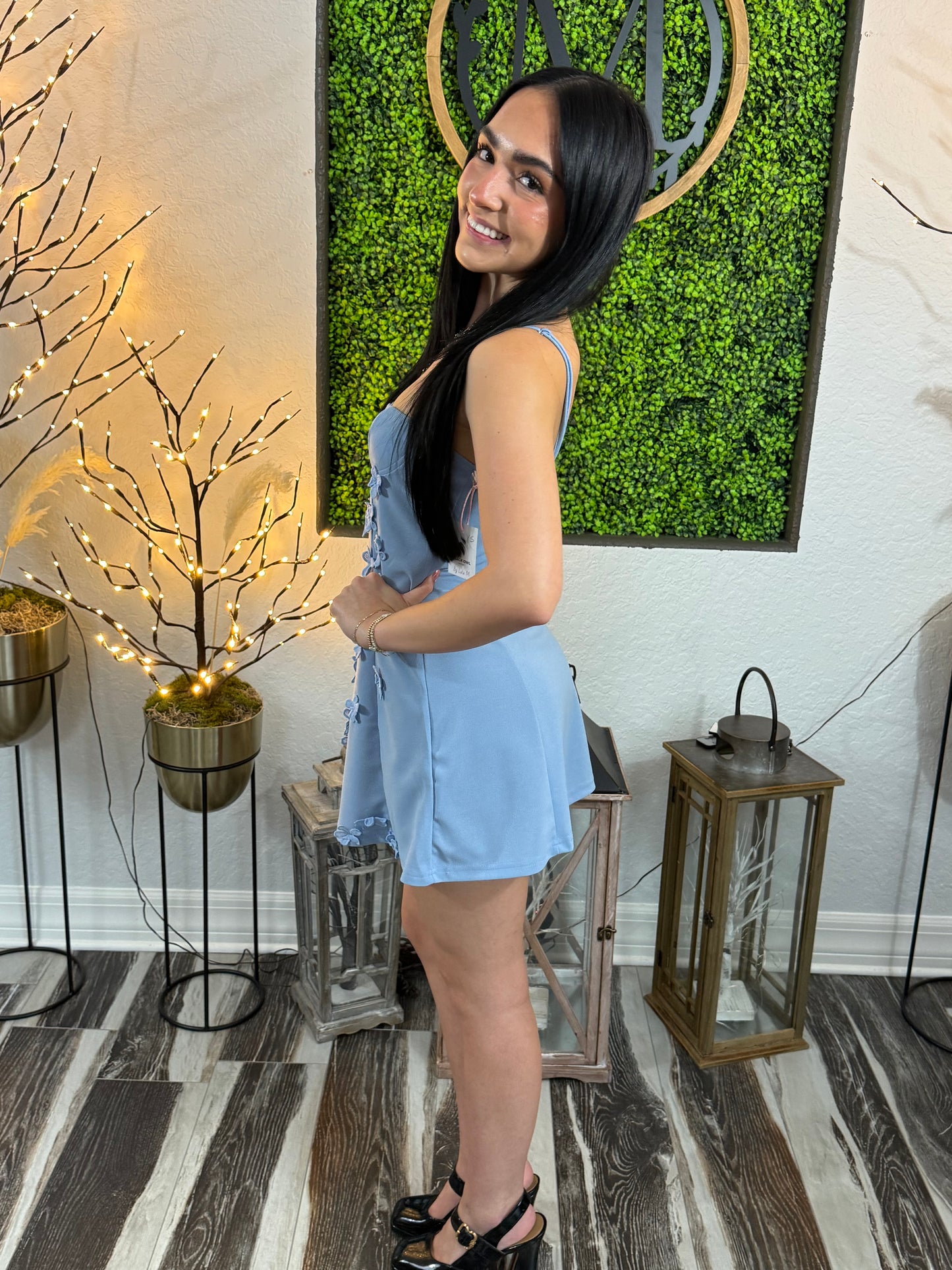 3D Floral Sweet Mini Dress