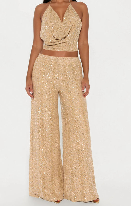Tania Upscaled Halter Top & Pants Set