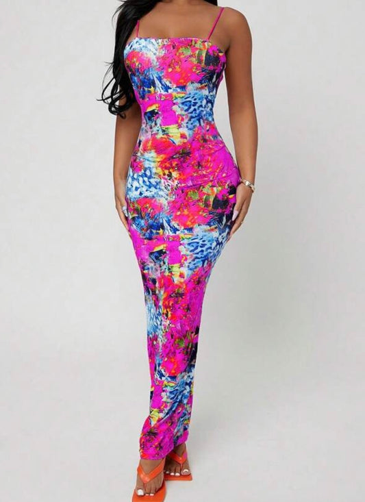 Sensational Summer Prints Long Tube Dress