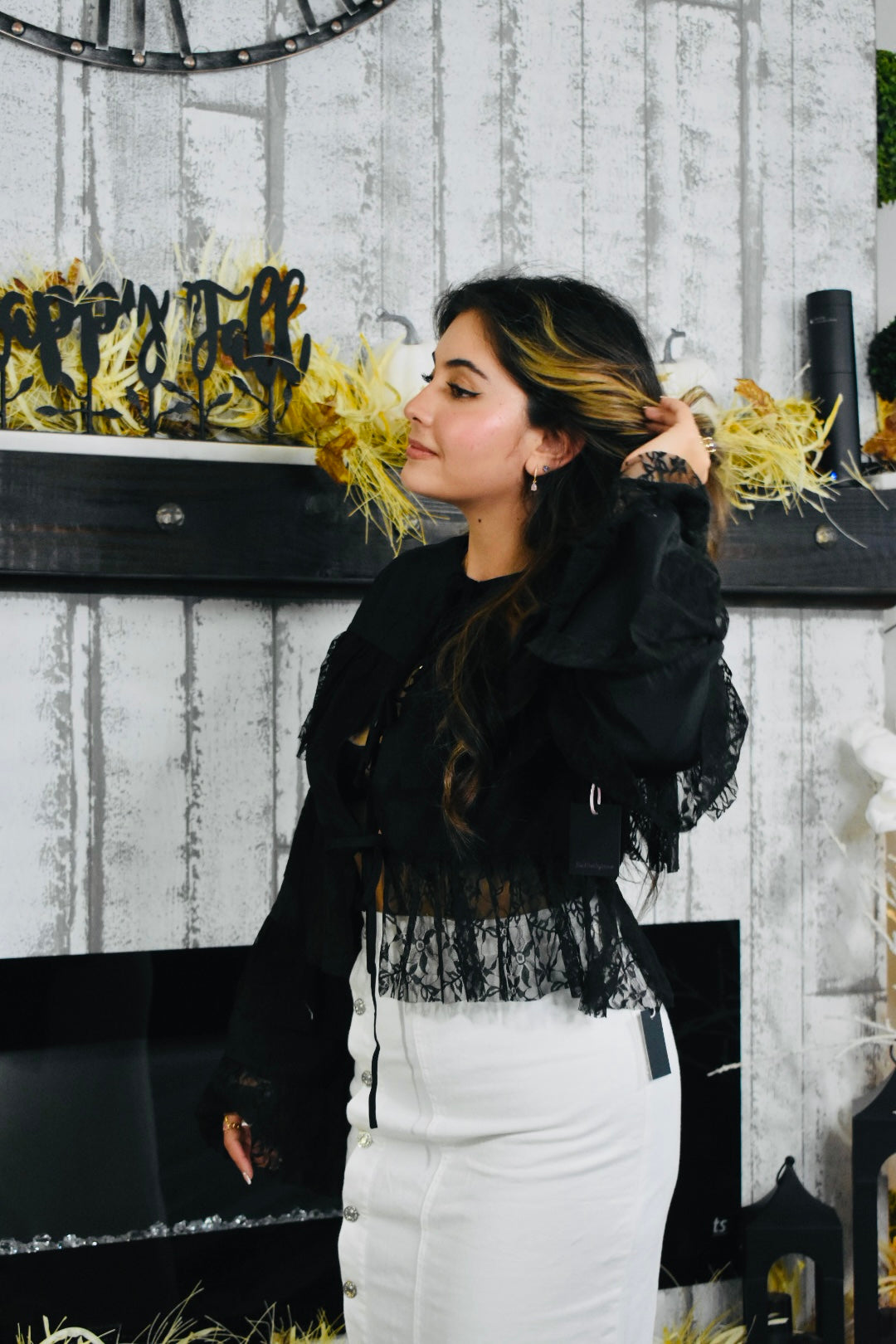 Boho Angel Ruffle Lace Long Sleeve Blouse