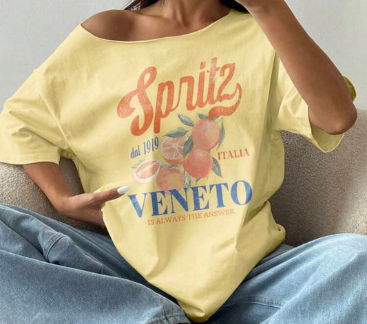 Veneto Oversized Off-shoulder T-Shirt