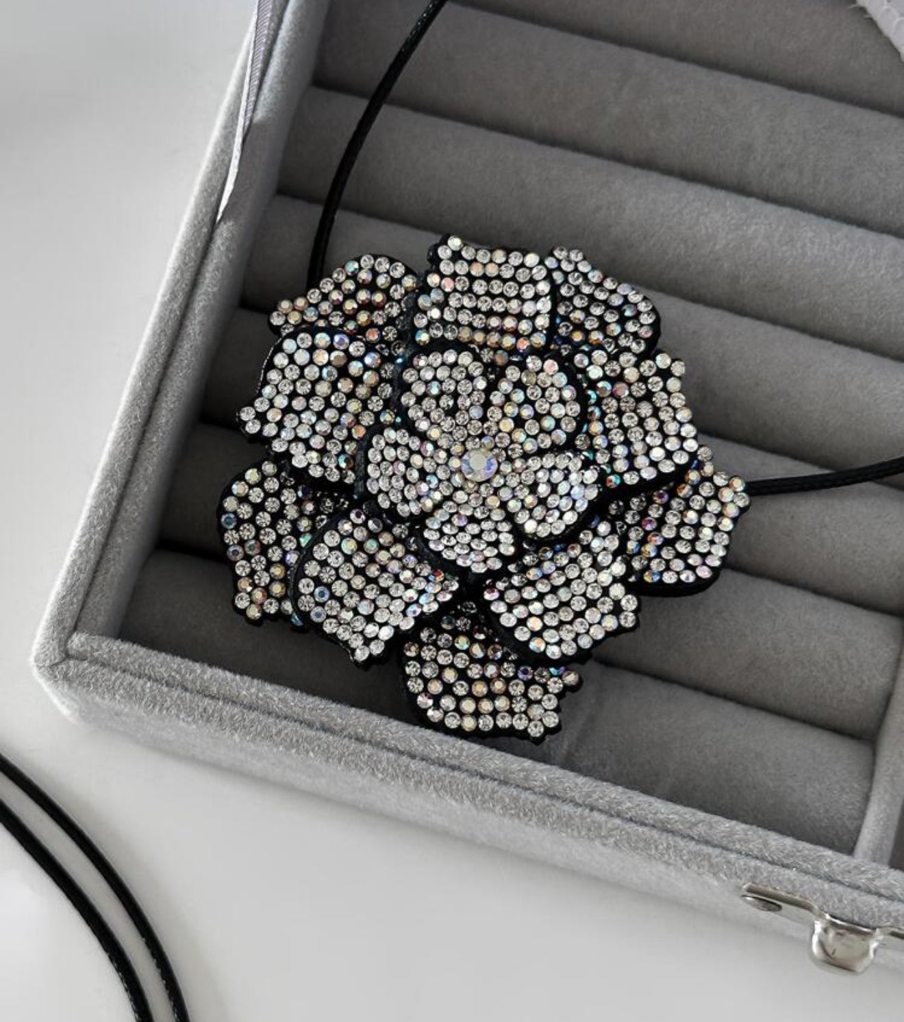 Rhinestone Flower Belt / Necklace
