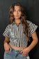 NITM Striped Button Down Blouse
