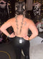 Gold Queen Backless Jewel Top
