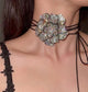 Rhinestone Flower Belt / Necklace