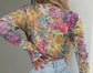 Flower Garden Mesh Long Sleeve Top