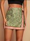 Tropical Print Boho Wrap Skirt