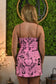 Love Rhinestone Graphic Mini Dress