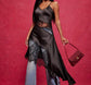 Rosalina Assymetric Silk Lace Dress