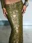 Golden Olive Snake Sheer Skirt