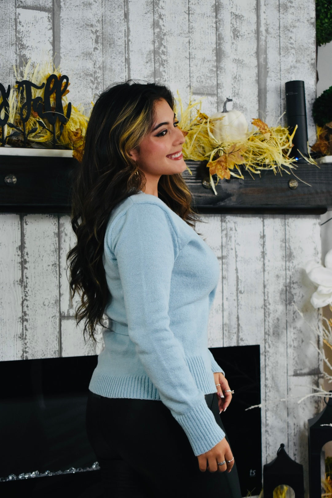 Soft Sky Wrap Around Sweater