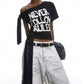 No Rules Assymetrical Short Sleeve Top
