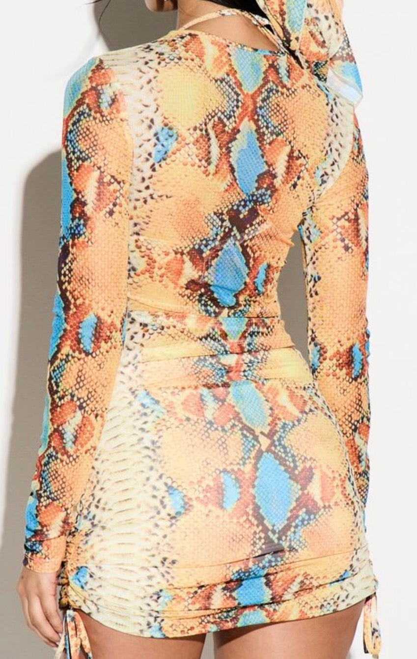 Wild Snake Mesh Sheer Top