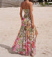 Maya Floral Mesh Strapless Long Dress