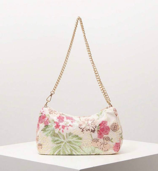 Glitter Flower Sequin Chain Purse