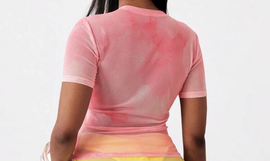 Breezy Short Sleeve Sheer Top