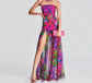 Maya Floral Mesh Strapless Long Dress
