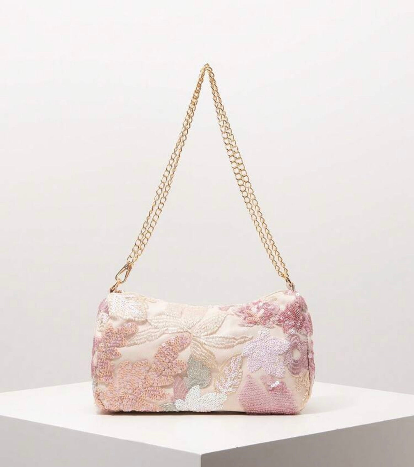 Glitter Flower Sequin Chain Purse
