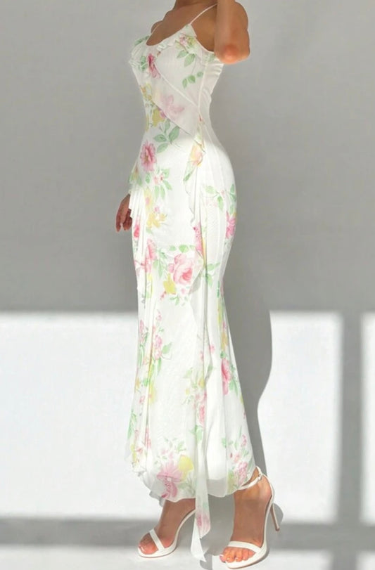 Ruffle Fun Long Maxi Long Dress
