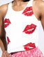 Red Kiss Me Tank Top