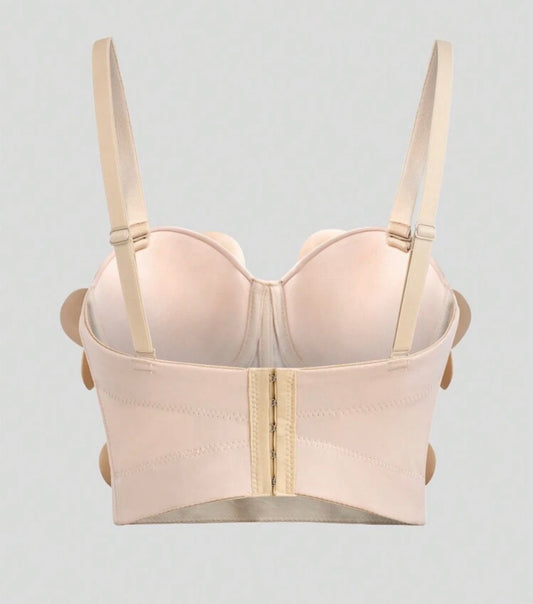 Eloisa Elegant 3D Flower Crop Top